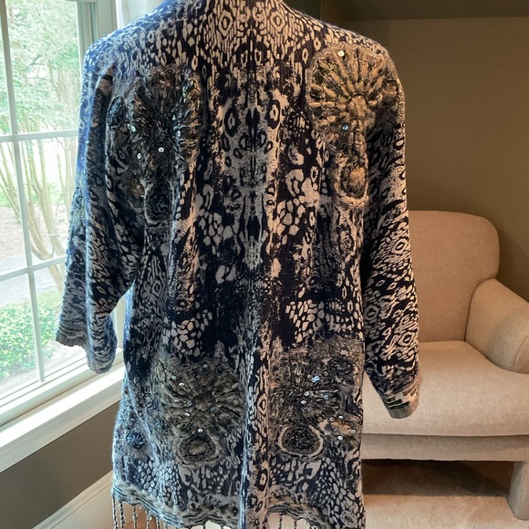 Soft Surroundings Emory Open Front Navy Cardi Topper PS / PM - Picture 10 of 10